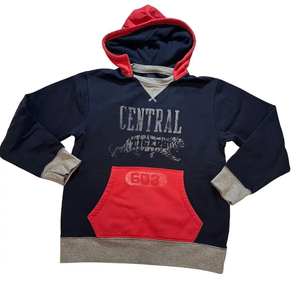 Gap Boy's Navy Hooded Sweatshirt sz XL Colorblock Hoodie Tigers Hoodie